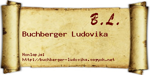 Buchberger Ludovika névjegykártya